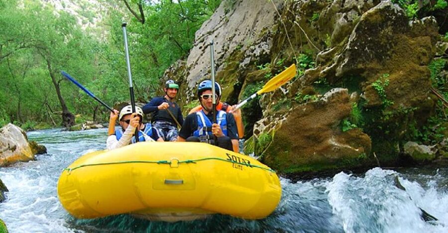From Omiš: Half-Day Cetina River Rafting Tour - Getting fitted with rafting equipment