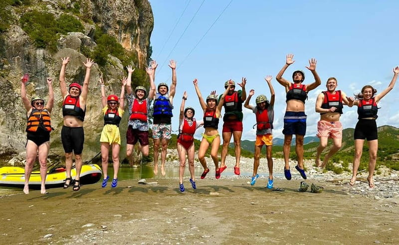 From Permet: Amazing Rafting Experience at Vjosa River - Rapids, currents, and narrow passages