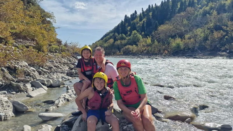 From Permet: Amazing Rafting Experience at Vjosa River - Getting geared up at the rafting center