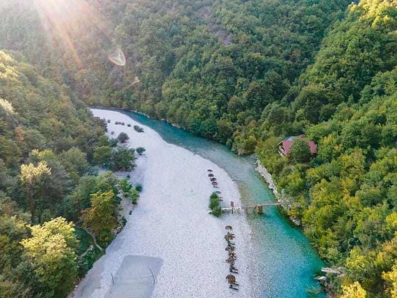 From Shkoder: Komani Lake and Shala River - Four hours at the turquoise Shala River