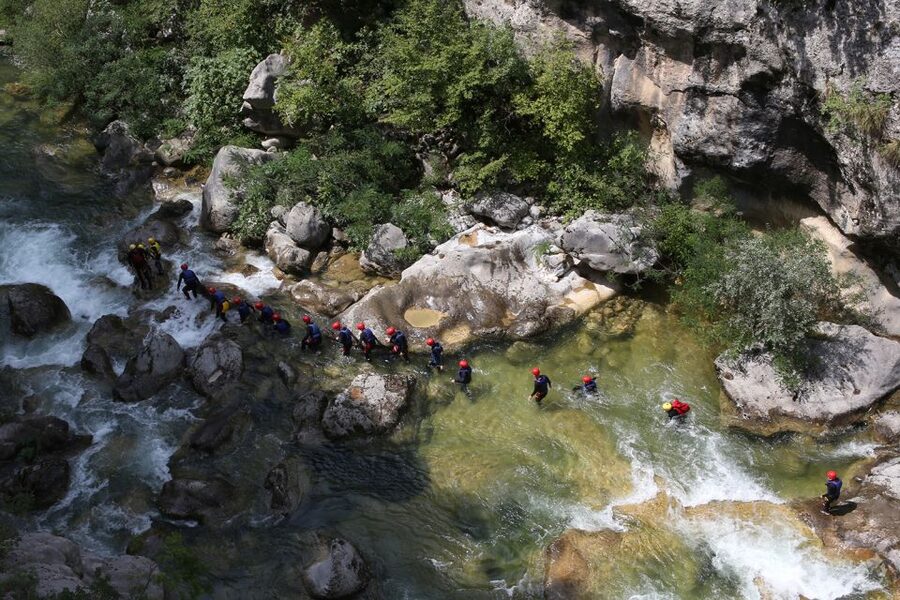 From Split: Canyoning on the Cetina River - Walking through the Cetina River
