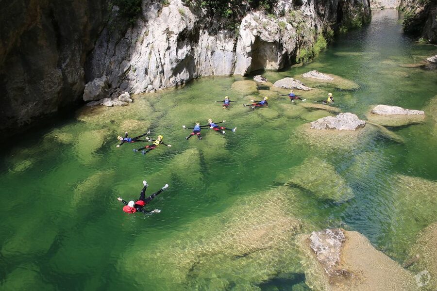 From Split: Canyoning on the Cetina River - Getting dressed for cold water and rough rock
