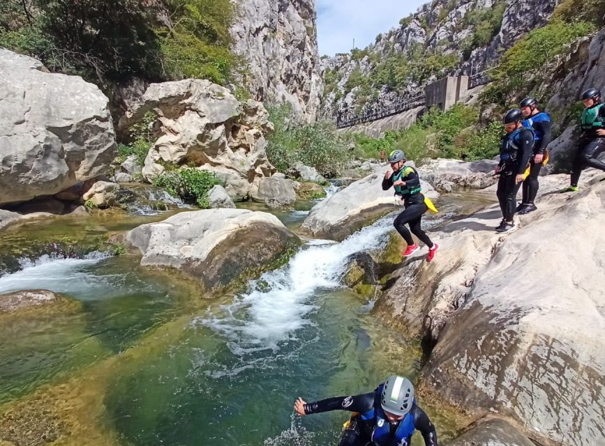 From Split/Omiš: Canyoning Cetina River + Free Photos/Video - The 50-meter waterfall passage