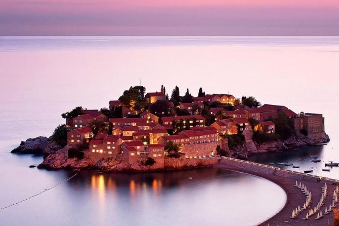 Great Montenegro Tour-Lovcen NP,Mausoleum Lovcen,River of Crnojevic,Sveti Stefan - Sveti Stefan from the Budva Riviera viewpoint