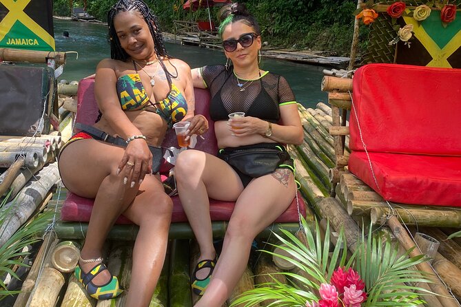 Great River bamboo Rafting and Margaritaville from Montego Bay - Boarding the 30-foot bamboo raft