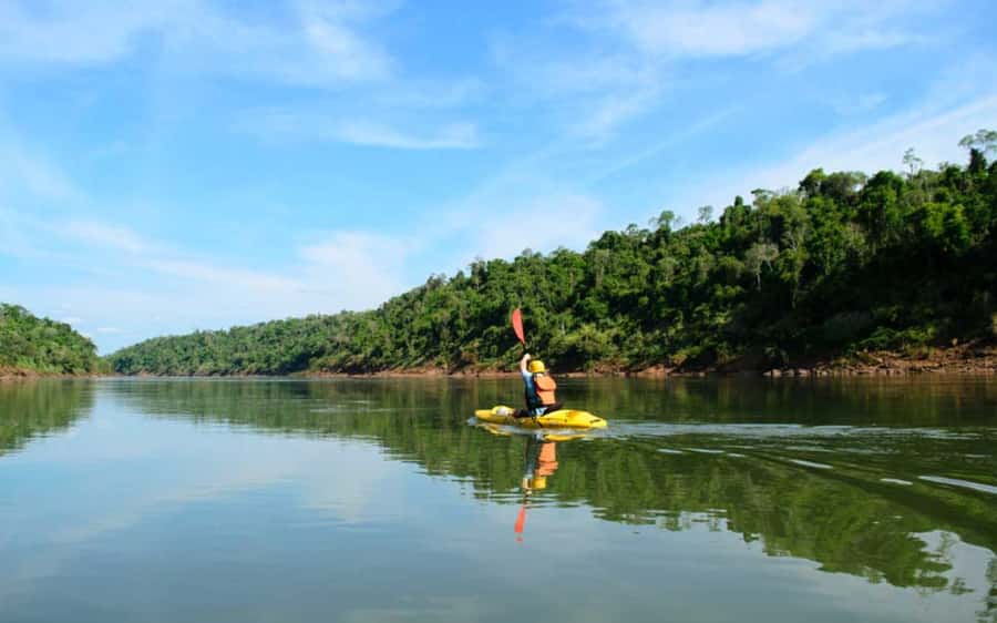Guided Hike and Kayak or SUP River Tour w/ Transfer - From Foz do Iguaçu to the Aguaray base