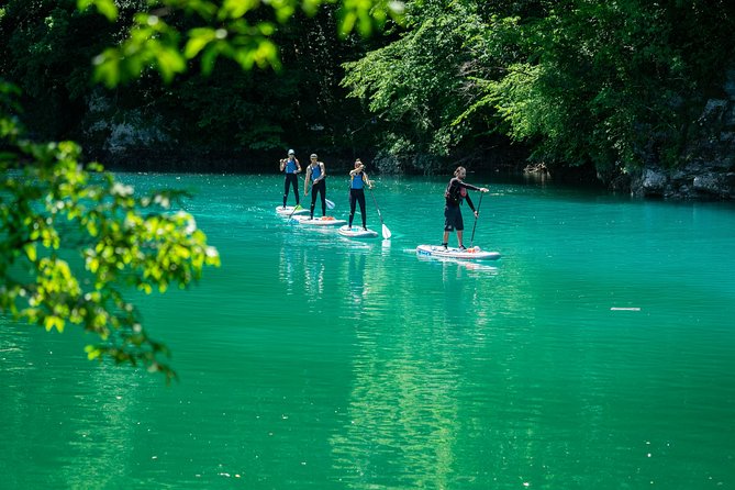Half-Day Private SUP along Soca River - Entering the quiet Soča River gorges