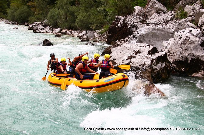 Half Day Rafting On Soca River - Paddling through the eight-kilometer run