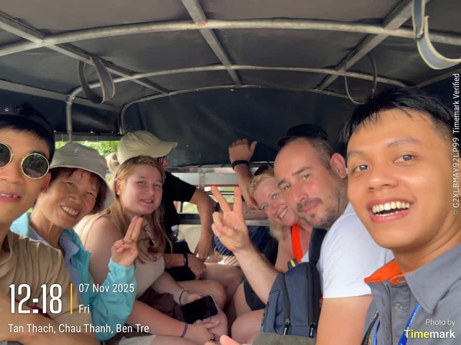 HCM: Authentic Mekong Delta - Boat, TukTuk, Khot Cake Making - Coconut Island, village lanes, and the tuk-tuk ride
