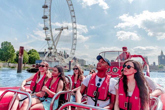 High-Speed Thames River Speedboat in London - Then the Thames becomes a watery roller coaster