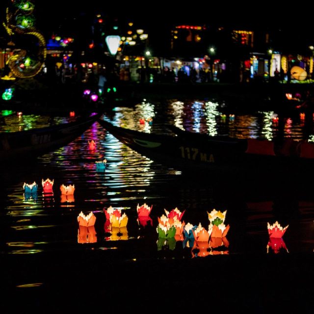 Hoi An : Hoai River Boat Trip by Night and Floating Lantern - Boarding a private wooden boat