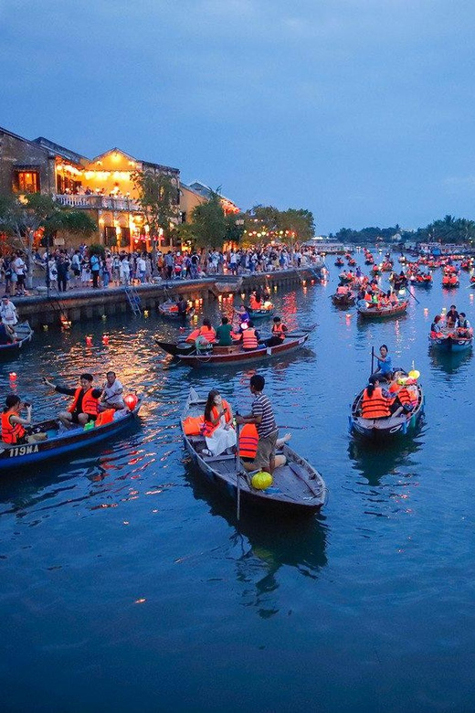 Hoi An Lantern Boat Ride on the Thu Bon River - The Crowded Evening Window