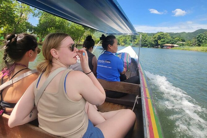 Kanchanaburi Full Day Tour: River Kwai and Erawan Falls - Reaching the River Khwae Bridge by water