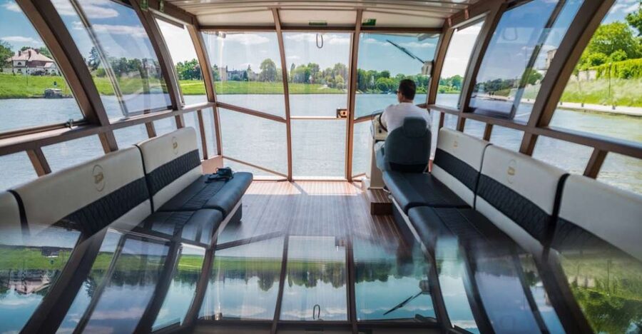 Krakow: Lazy Catamaran River Cruise and Salt Mine Group Tour - Seeing Wawel from the water