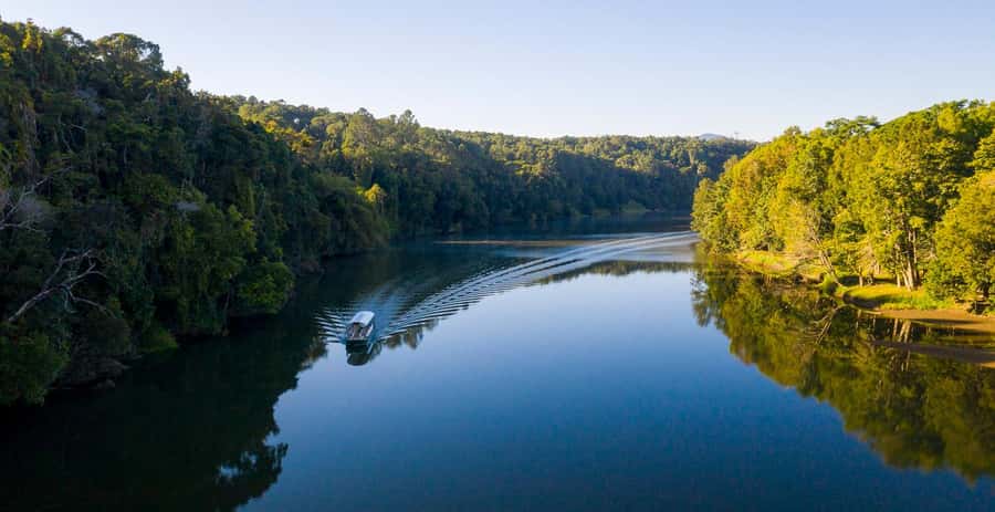 Kuranda: Riverboat Tour - Getting to the red flags at the jetty