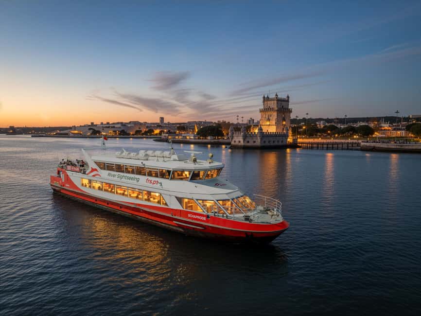 Lisbon Night Cruise: Illuminated Sights on the Tagus River - Passing beneath the 25th April Bridge