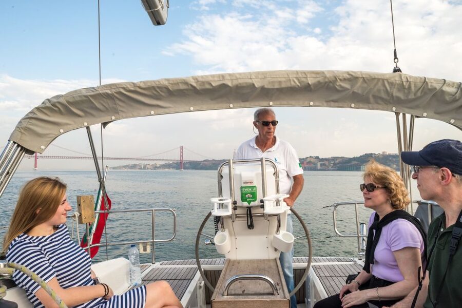 Lisbon: Private Sunset Cruise on the Tagus River with Drink - Central Lisbon from the water