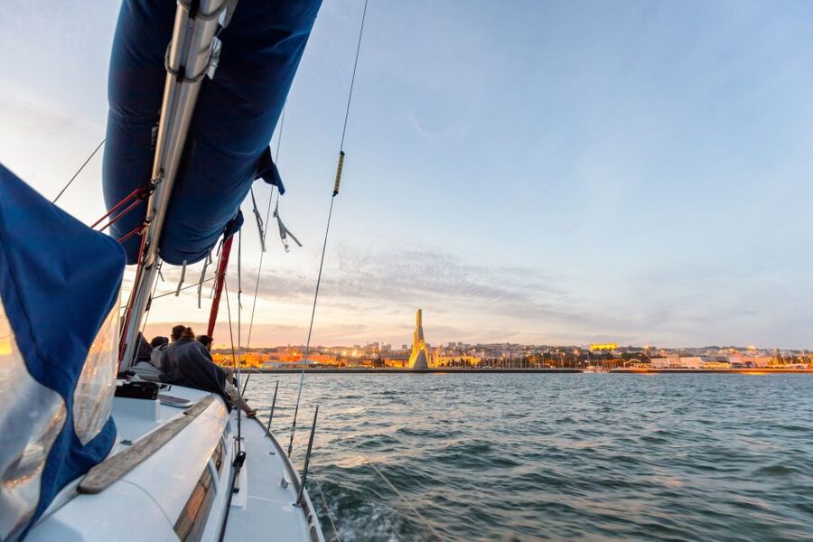 Lisbon: Sailing Tour on the Tagus River - Returning past Belém Tower