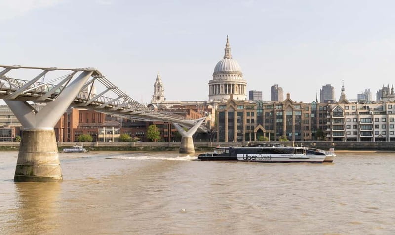 London: Uber Boat by Thames Clippers Return River Ticket - Canary Wharf and the modern Thames
