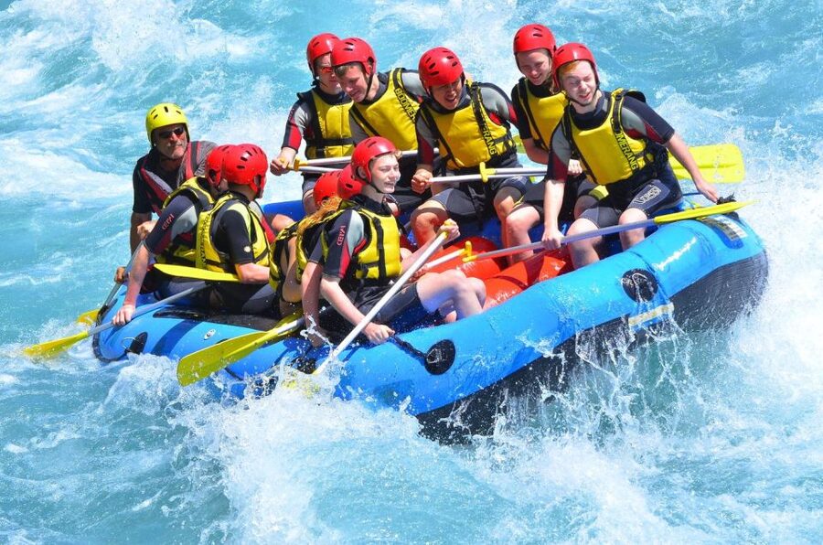 Mix Combo Adventure Tour: Zipline, River Rafting, Canyoning - Two zipline runs above the river