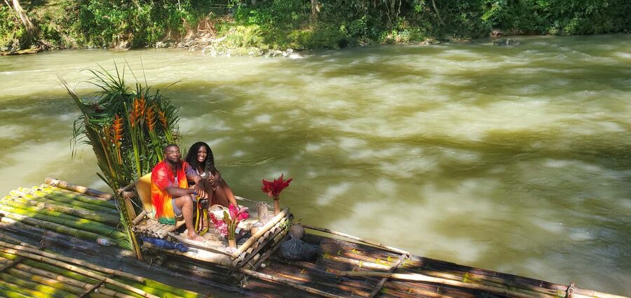 Montego Bay: Bamboo Raft Cruise on the Great River - A slow ride on a 30-foot bamboo raft