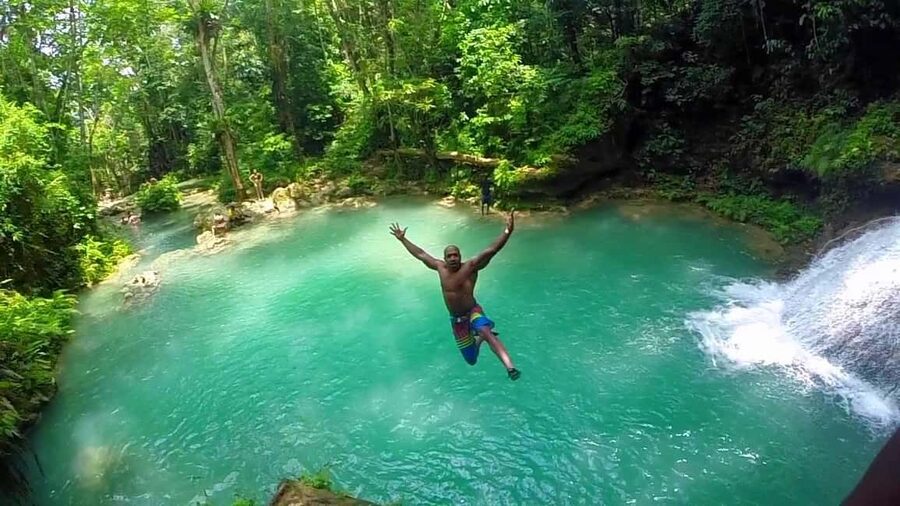 Montego Bay: Blue Hole, Dunn’s River, and Beach Club Trip - Dunn’s River Falls: a climb with slippery footing