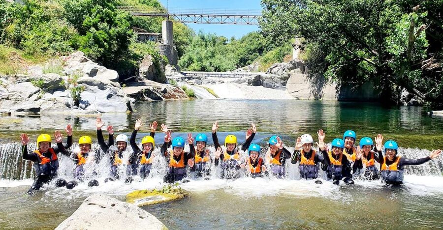 Motta Camastra: Alcantara Gorges Body Rafting and River Trek - Turning downstream for body rafting