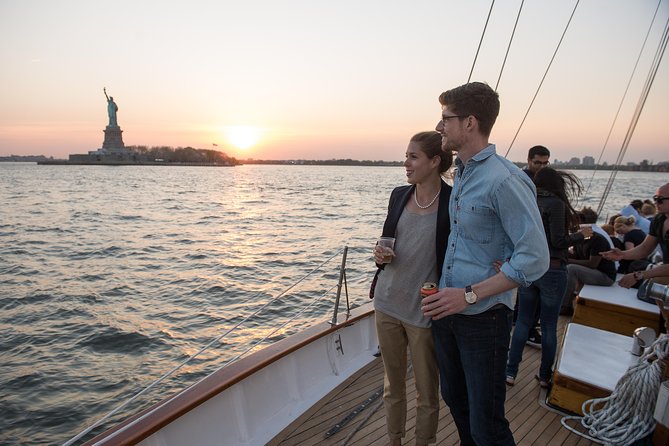 New York Sunset Schooner Cruise on the Hudson River - The included drink and onboard atmosphere