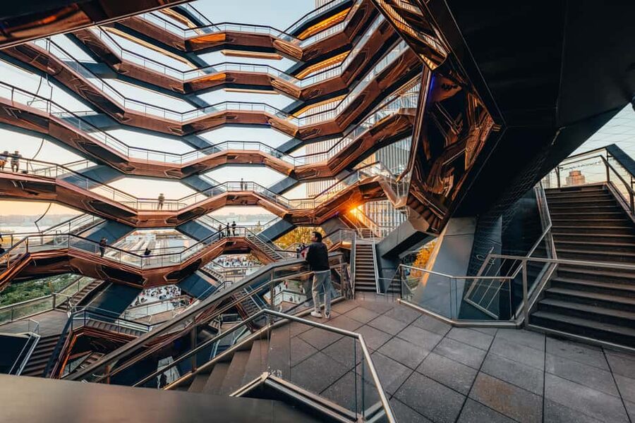 NYC: Vessel at Hudson Yards Admission Ticket - Entering a building made for movement