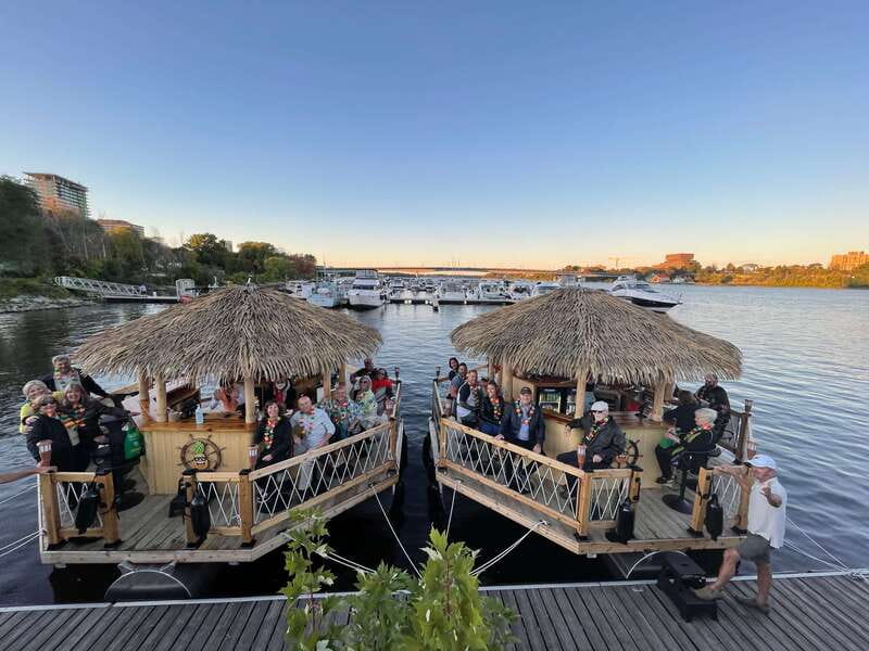 Ottawa: Floating Tiki Bar Cruise on the Ottawa River - A Small Tiki Bar at the Ottawa Locks
