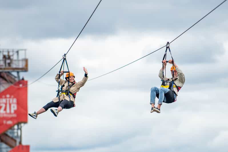 Ottawa: River Zipline Adventure - Climbing the nine-story launch tower
