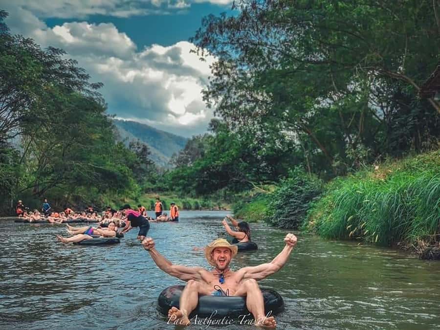 Pai: Tipsy Tubing River Excursion with DJs & Games - The first float, about 30 to 45 minutes on the Pai River