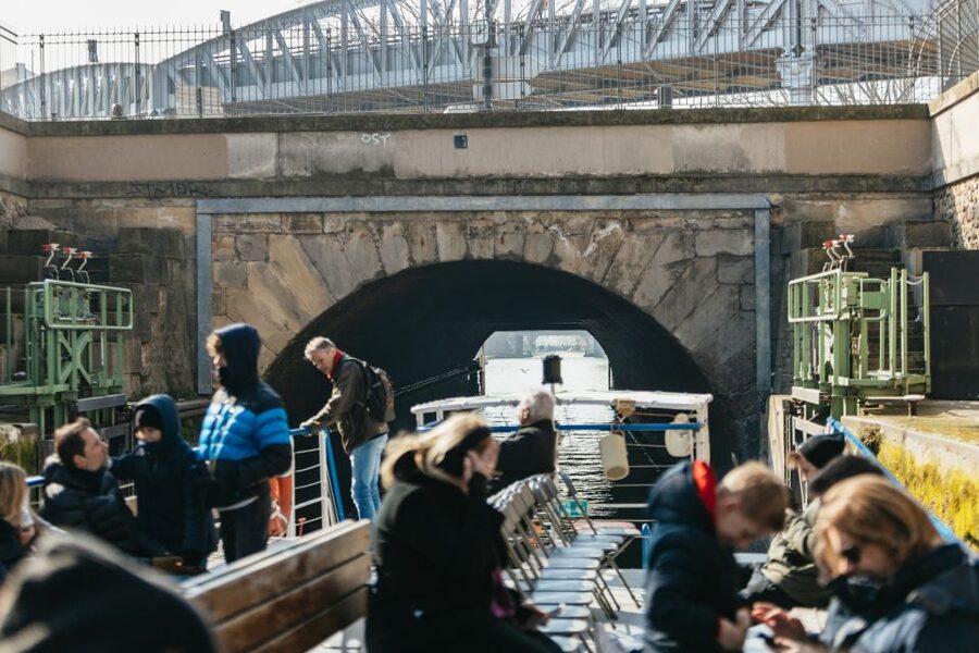 Paris: Cruise on the Saint-Martin Canal and Seine River - Emerging at Arsenal Port and seeing Place de la Bastille