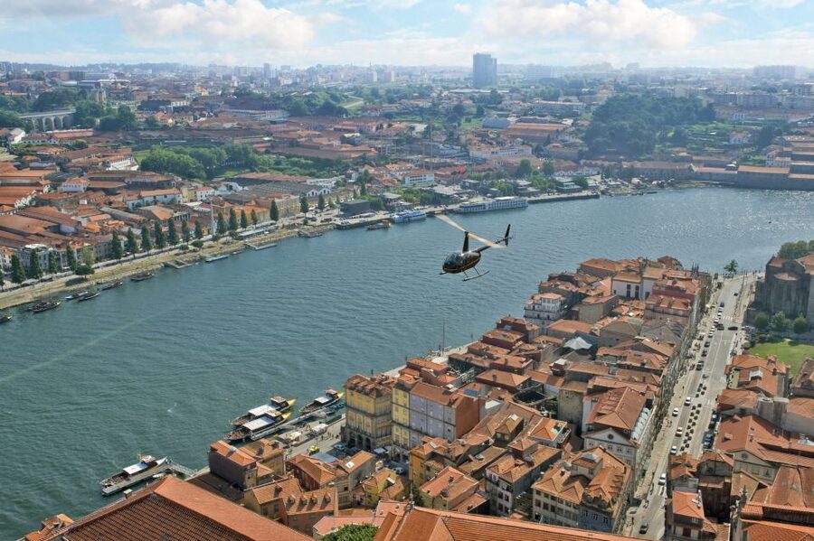 Porto: Douro River Helicopter Tour - The UNESCO-listed old town from the air