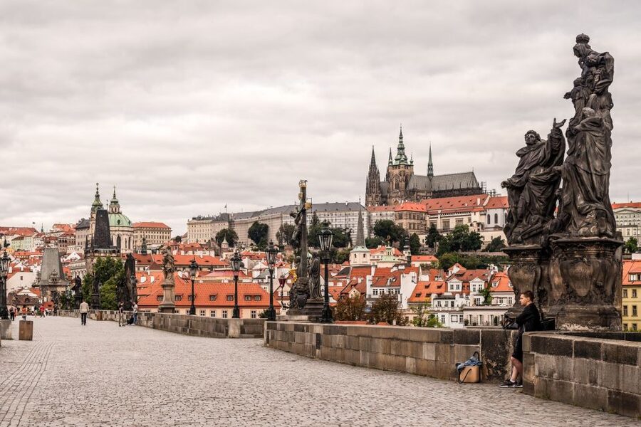 Prague: 6-Hour Tour with River Boat Cruise and Lunch - Prague Castle and the view across the city