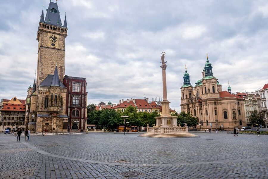 Prague: 6-Hour Tour with River Boat Cruise and Lunch - Crossing Charles Bridge with context