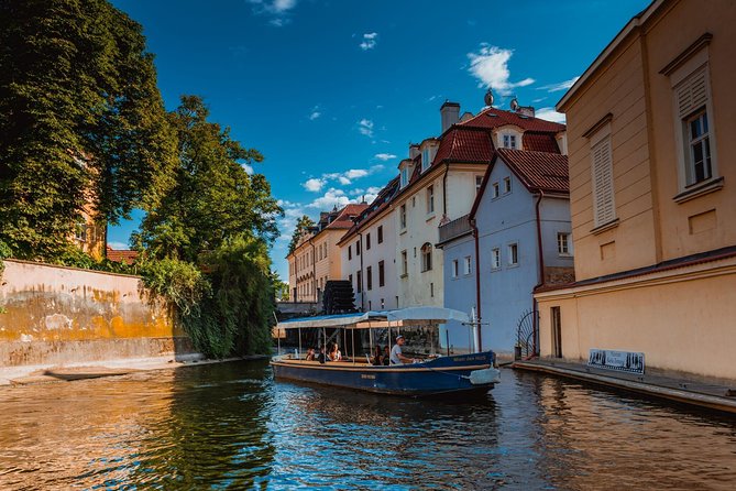 Prague Devil's Channel Cruise on Vltava River with Commentary - Charles Bridge and Prague Castle from the Vltava