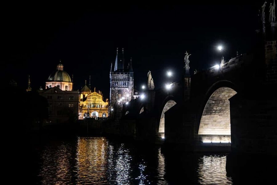 Prague: Vltava River Cruise in Jazz Style and Commentary - The lower deck or the blanket-covered upper deck