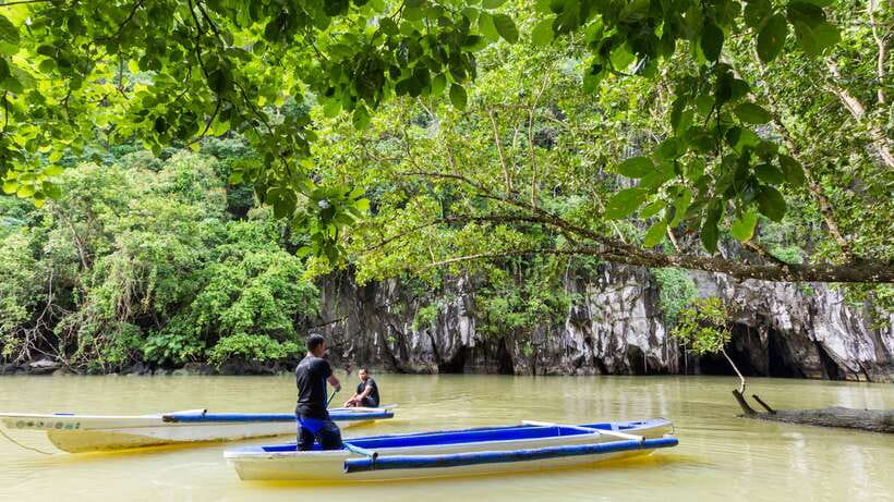 Puerto Princesa Underground River Tour in Palawan - Reaching Sabang Wharf by boat