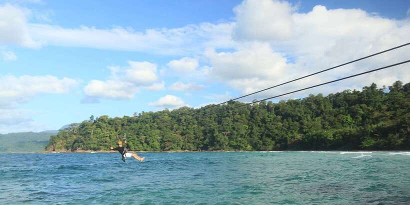 Puerto Princesa: Underground River, Zipline, Paddleboat Tour - The 800-meter Sabang X zipline