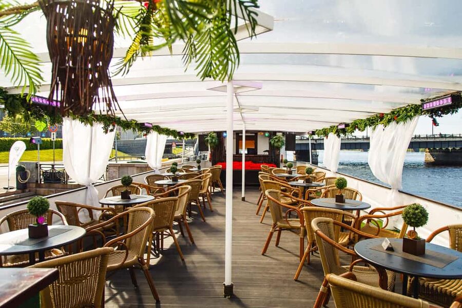 Riga panorama trip - River Cruises Latvia - Boarding VECRĪGA and choosing your seat