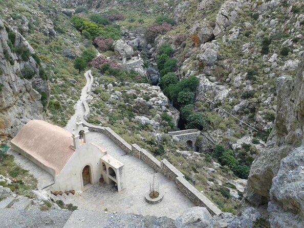 River Trekking at Kourtaliotiko Gorge Waterfalls to Preveli Beach - A Cold Start Beneath Kourtaliotiko Gorge