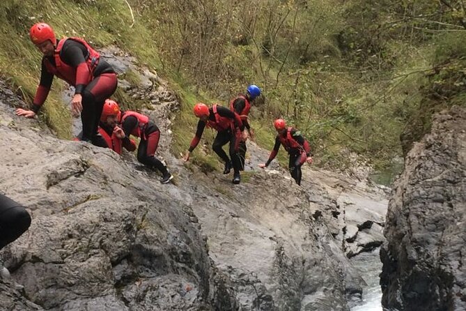 River Trekking in Brembana Valley - Getting ready in a wetsuit and helmet