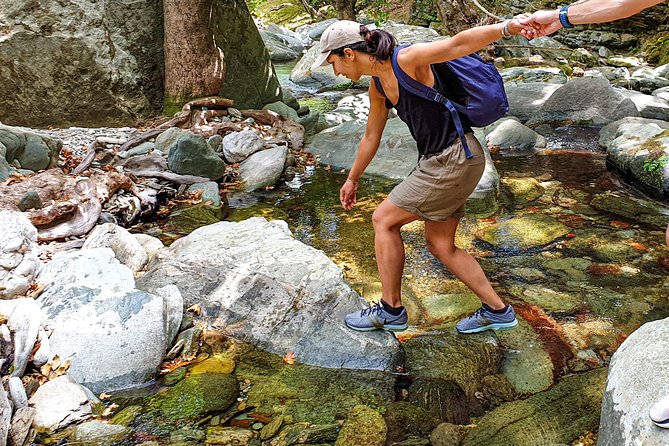 River Trekking to the Waterfall in Andros - The return route uses a different kind of walking