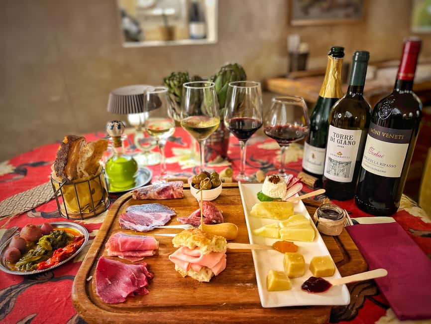 Rome: Food Tasting and Wine Pairing & Tiber River Boat Ride - Five wines, from prosecco to red