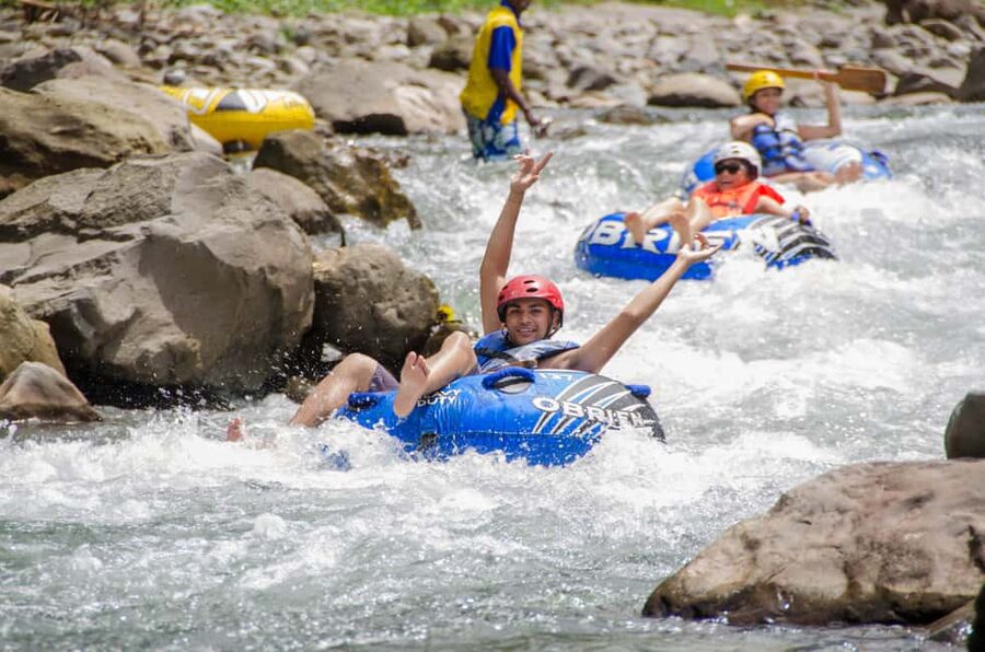 Roseau: Wacky River Tubing Safari - Getting fitted for the river