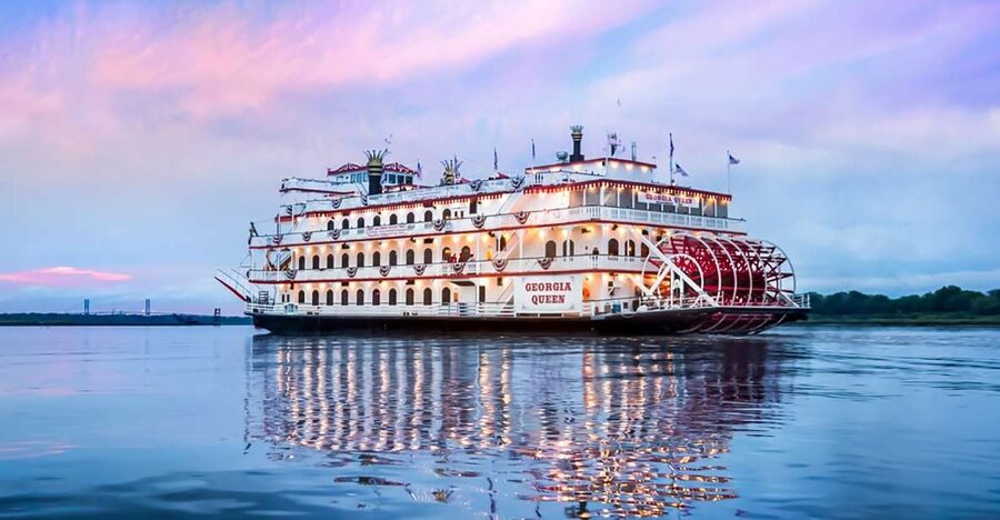 Savannah: Riverboat Sunset Cruise - Sunset on the Savannah River