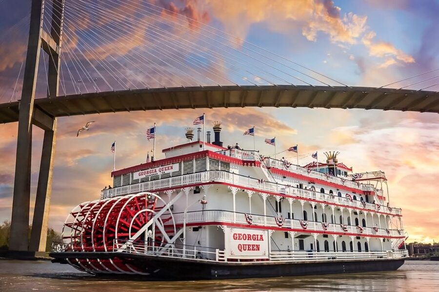 Savannah: Riverboat Sunset Cruise - The top deck is where the action happens