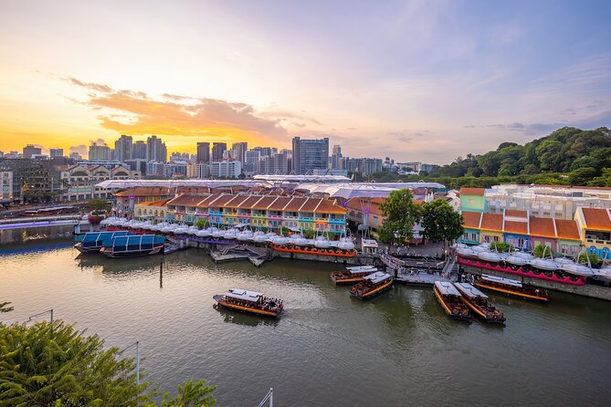Singapore River Cruise, Night Garden Rhapsody & Spectra by CYT - Merlion Park and the first skyline view