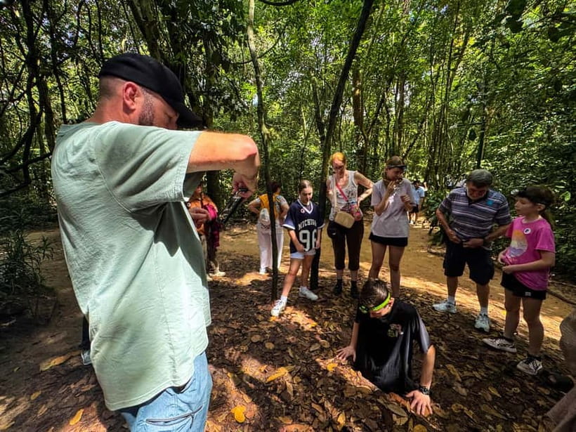 Small Group Full-Day Cu Chi Tunnels and Mekong Trip - Entering the Cu Chi Tunnels